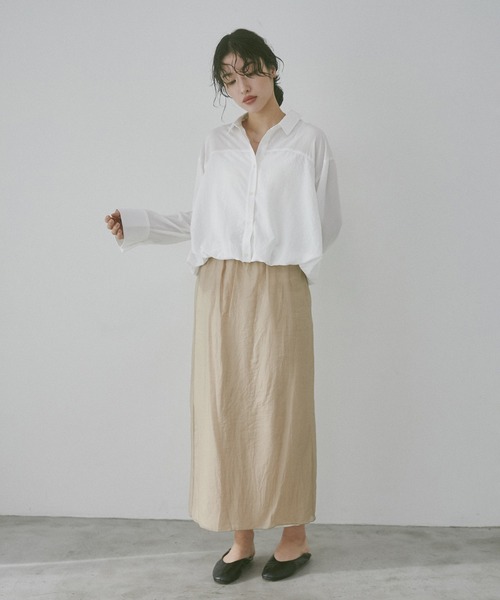 hunch(ハンチ)の「シアーポンチ レイヤードスカートセット(スカート・レディース・ベージュ/グレイッシュブルー/ブラック・FREE)」の22枚目の写真