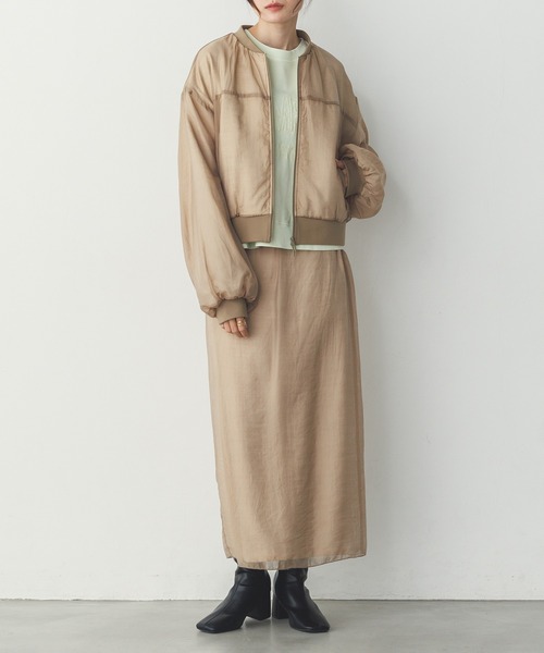 hunch（ハンチ）の「シアーポンチ レイヤードスカートセット（スカート・レディース・ベージュ/グレイッシュブルー/ブラック・FREE）」の21枚目の写真