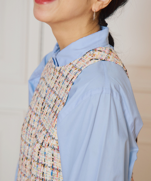 ベスト ジレ IENA LA BOUCLE ツイードビスチェ レディース セール】IENA LA BOUCLE ツイードビスチェ（ベスト）｜IENA LA