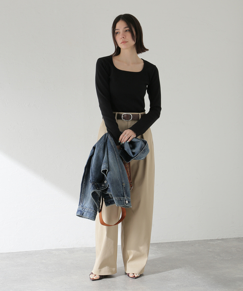 journal standard L'essage(ジャーナルスタンダードレサージュ)の「オーガニックミックステレコプルオーバー(Tシャツ/カットソー・レディース・ブラック/グレー・FREE)」の20枚目の写真