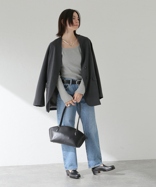 journal standard L'essage(ジャーナルスタンダードレサージュ)の「オーガニックミックステレコプルオーバー(Tシャツ/カットソー・レディース・ブラック/グレー・FREE)」の12枚目の写真