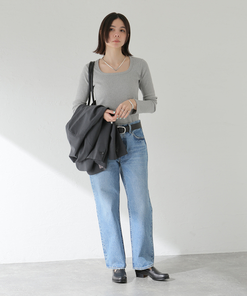 journal standard L'essage(ジャーナルスタンダードレサージュ)の「オーガニックミックステレコプルオーバー(Tシャツ/カットソー・レディース・ブラック/グレー・FREE)」の11枚目の写真