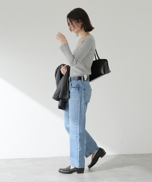 journal standard L'essage(ジャーナルスタンダードレサージュ)の「オーガニックミックステレコプルオーバー(Tシャツ/カットソー・レディース・ブラック/グレー・FREE)」の10枚目の写真