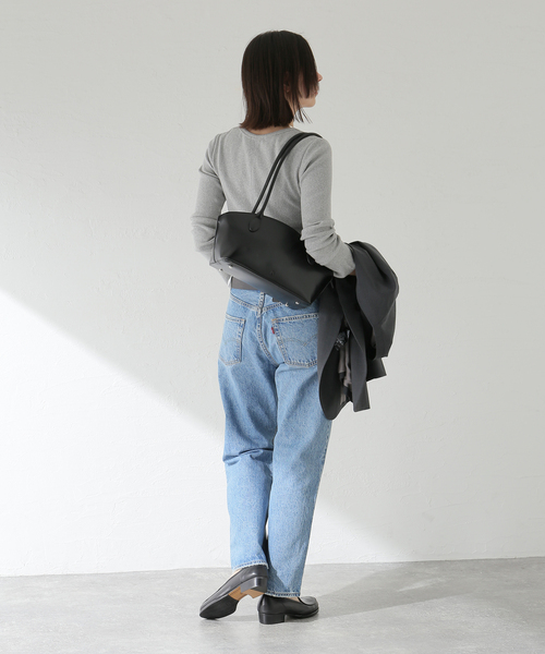 journal standard L'essage(ジャーナルスタンダードレサージュ)の「オーガニックミックステレコプルオーバー(Tシャツ/カットソー・レディース・ブラック/グレー・FREE)」の9枚目の写真