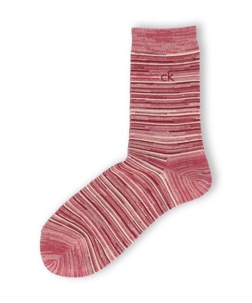 Calvin Klein（カルバン・クライン）の「Calvin Klein メンズ ランダムボーダー ミドルソックス 02542269（ソックス/靴下・メンズ・ブラック/グレー/ネイビー/レッド系その他・25-27CM）」の9枚目の写真