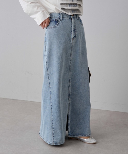 【ピュアルセシン】綿レーヨンデニムスカート/新品未使用/25SS/オールシーズン pual ce cin デニムスカート 綿レーヨンデニムスカート : ZOZOTOWN