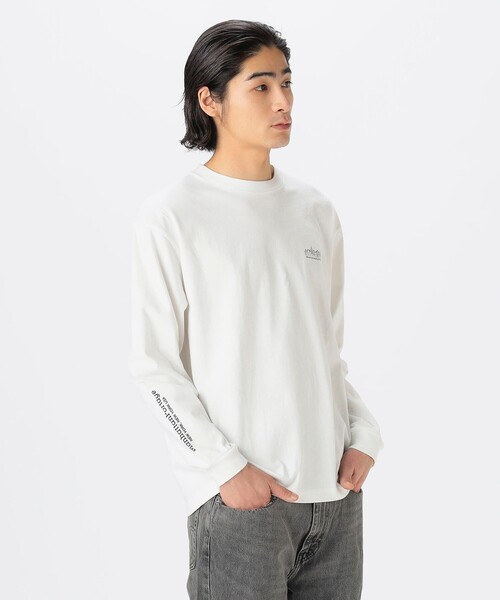 Manhattan Portage(マンハッタンポーテージ)の「Manhattan Portage / Long Sleeve Print T-Shirt(Tシャツ/カットソー・メンズ・ブラック/ホワイト・L/S/M/XL)」の5枚目の写真