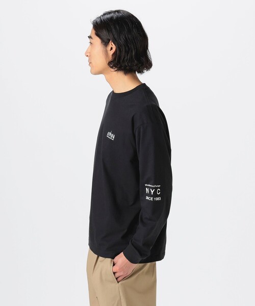 Manhattan Portage(マンハッタンポーテージ)の「Manhattan Portage / Long Sleeve Print T-Shirt(Tシャツ/カットソー・メンズ・ブラック/ホワイト・L/S/M/XL)」の10枚目の写真