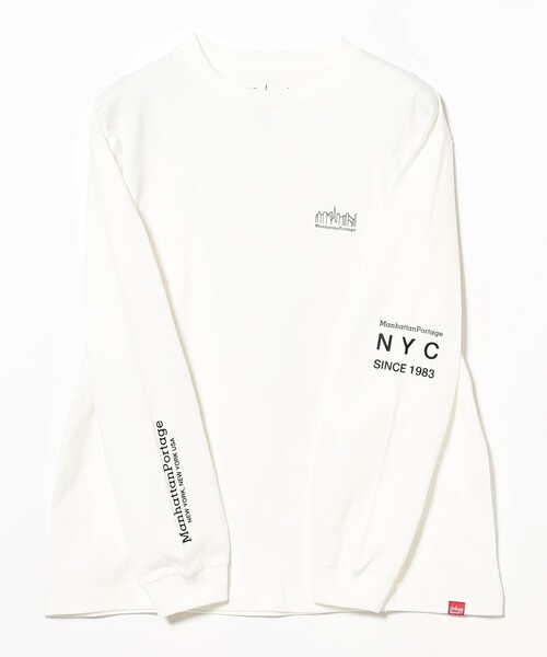 Manhattan Portage(マンハッタンポーテージ)の「Manhattan Portage / Long Sleeve Print T-Shirt(Tシャツ/カットソー・メンズ・ブラック/ホワイト・L/S/M/XL)」の14枚目の写真