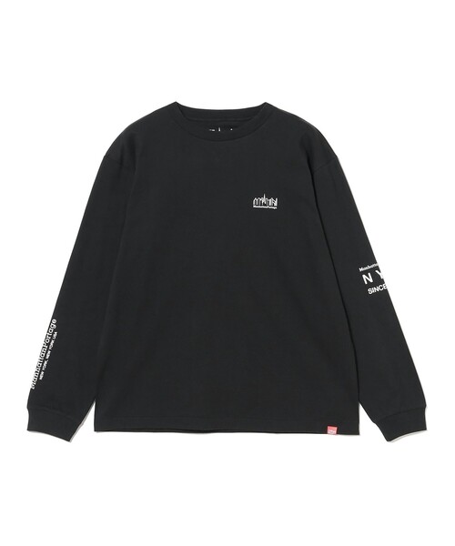 Manhattan Portage(マンハッタンポーテージ)の「Manhattan Portage / Long Sleeve Print T-Shirt(Tシャツ/カットソー・メンズ・ブラック/ホワイト・L/S/M/XL)」の17枚目の写真