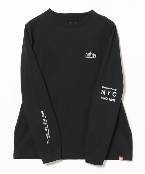 Manhattan Portage(マンハッタンポーテージ)の「Manhattan Portage / Long Sleeve Print T-Shirt(Tシャツ/カットソー・メンズ・ブラック/ホワイト・L/S/M/XL)」の18枚目の写真