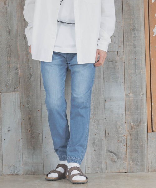 まゆみmサイズ セール】ソフトデニムジョグパンツ（デニムパンツ）｜BAYFLOW