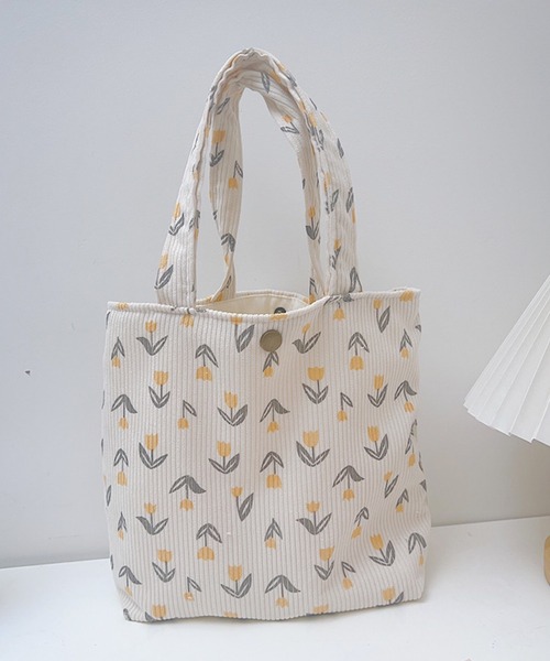 Mignonjour(ミニョンジュール)の「Mignonjour/チューリップ柄ミニトートバッグ M2663(トートバッグ・レディース・レッド/イエロー/パープル・FREE)」の2枚目の写真