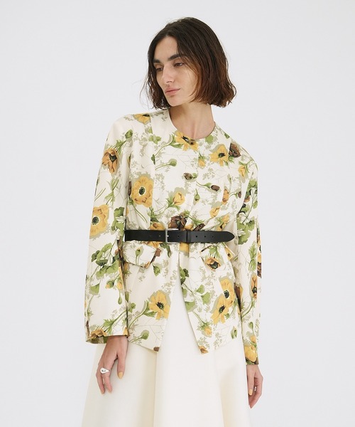 CLANE(クラネ)の「SCARF FLOWER RIBBON TOPS(その他トップス・レディース・アイボリー/ネイビー・1/2)」の3枚目の写真