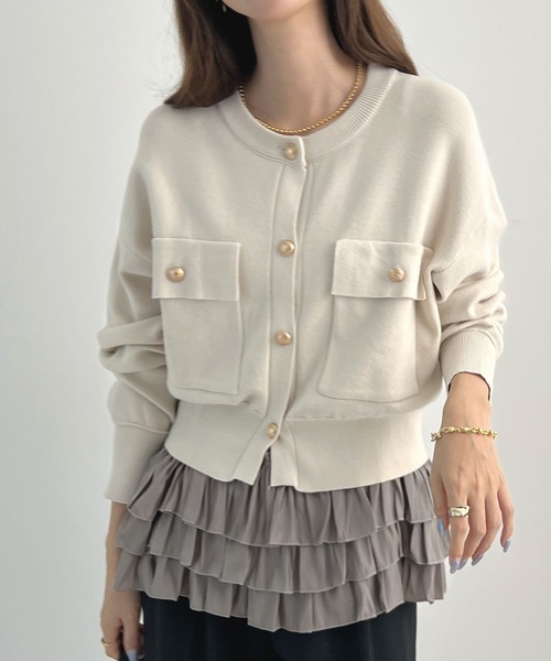 Futier land(フューティアランド)の「裾フリルキャミソール(キャミソール・レディース・ブラック/アイボリー/グレー/ホワイト/ブラック系その他・FREE)」の1枚目の写真