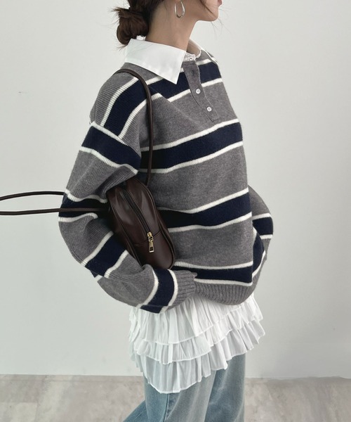 Futier land(フューティアランド)の「裾フリルキャミソール(キャミソール・レディース・ブラック/アイボリー/グレー/ホワイト/ブラック系その他・FREE)」の2枚目の写真