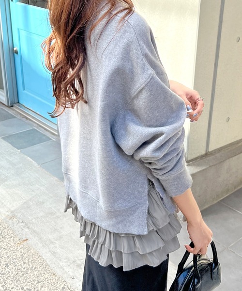 Futier land(フューティアランド)の「裾フリルキャミソール(キャミソール・レディース・ブラック/アイボリー/グレー/ホワイト/ブラック系その他・FREE)」の16枚目の写真