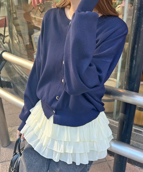 Futier land(フューティアランド)の「裾フリルキャミソール(キャミソール・レディース・ブラック/アイボリー/グレー/ホワイト/ブラック系その他・FREE)」の13枚目の写真