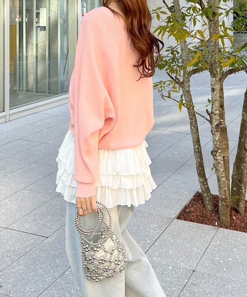 Futier land(フューティアランド)の「裾フリルキャミソール(キャミソール・レディース・ブラック/アイボリー/グレー/ホワイト/ブラック系その他・FREE)」の22枚目の写真