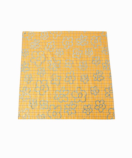 Casselini（キャセリーニ）の「Casselini(キャセリーニ)プリントコットンスカーフ（バンダナ/スカーフ・レディース・イエロー/ブラック/グリーン・FREE）」の5枚目の写真