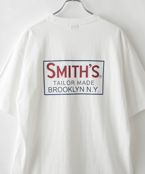 SMITH'S（スミス）の「SMITH’S（スミス）別注ロゴプリントポケットTシャツ（Tシャツ/カットソー・メンズ・ダークブラウン/ダークグリーン/ブラック/ホワイト・XL/L/M/S）」の2枚目の写真