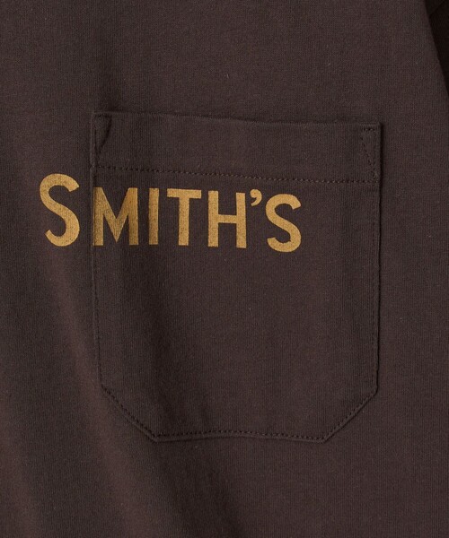 SMITH'S（スミス）の「SMITH’S（スミス）別注ロゴプリントポケットTシャツ（Tシャツ/カットソー・メンズ・ダークブラウン/ダークグリーン/ブラック/ホワイト・XL/L/M/S）」の13枚目の写真