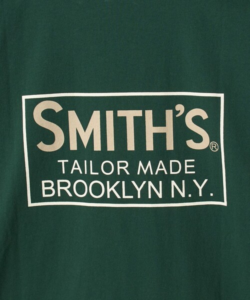 SMITH'S（スミス）の「SMITH’S（スミス）別注ロゴプリントポケットTシャツ（Tシャツ/カットソー・メンズ・ダークブラウン/ダークグリーン/ブラック/ホワイト・XL/L/M/S）」の7枚目の写真