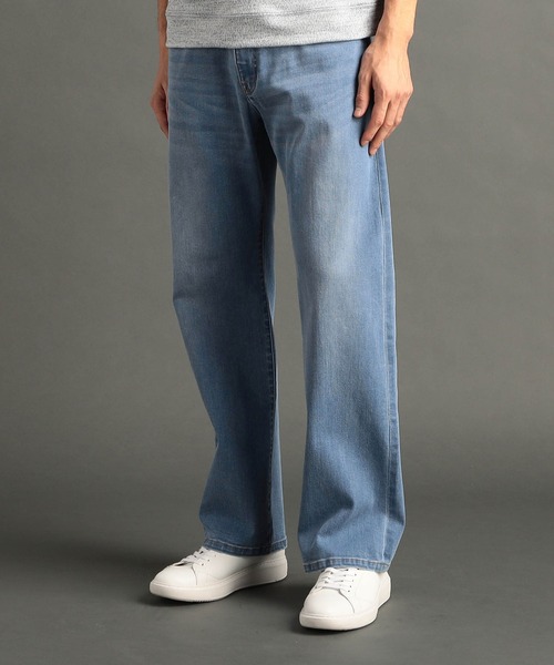MONSIEUR NICOLE（ムッシュニコル）の「ストレッチデニム ワイドパンツ（デニムパンツ・メンズ・ホワイト/ライトブルー/インディゴブルー・LARGE/MEDIUM/SMALL）」の2枚目の写真