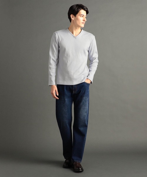 MONSIEUR NICOLE（ムッシュニコル）の「ストレッチデニム ワイドパンツ（デニムパンツ・メンズ・ホワイト/ライトブルー/インディゴブルー・LARGE/MEDIUM/SMALL）」の5枚目の写真