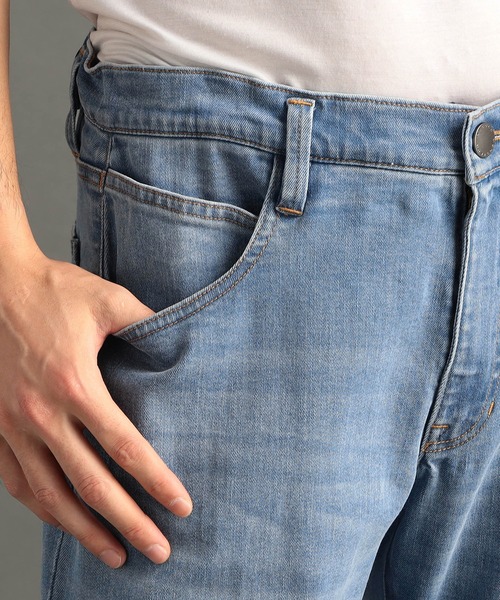 MONSIEUR NICOLE（ムッシュニコル）の「ストレッチデニム ワイドパンツ（デニムパンツ・メンズ・ホワイト/ライトブルー/インディゴブルー・LARGE/MEDIUM/SMALL）」の11枚目の写真