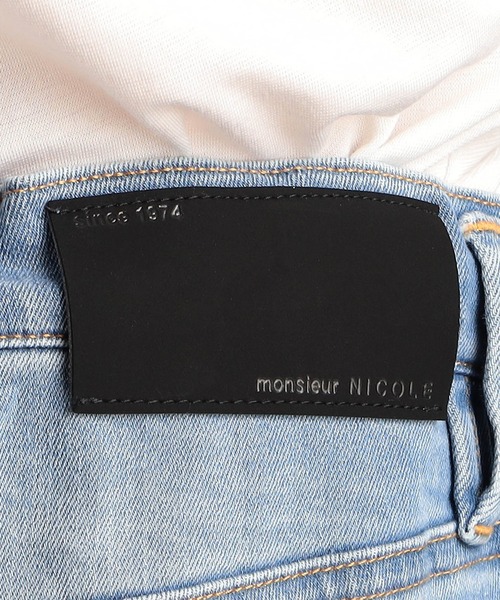 MONSIEUR NICOLE（ムッシュニコル）の「ストレッチデニム ワイドパンツ（デニムパンツ・メンズ・ホワイト/ライトブルー/インディゴブルー・LARGE/MEDIUM/SMALL）」の14枚目の写真