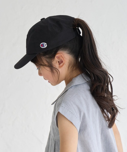 ROPE' PICNIC（ロペピクニック）の「【KIDS/キッズ】【Champion/チャンピオン別注】フラワーロゴキャップ/リンクコーデ（キャップ・キッズ・ブラック/ブルー系その他6・FREE）」の3枚目の写真