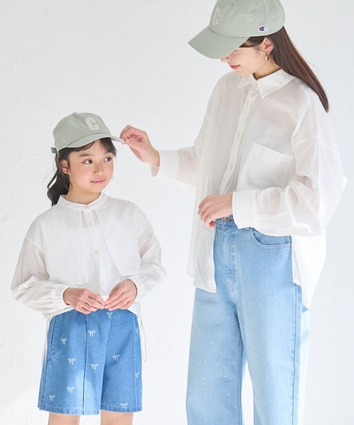 ROPE' PICNIC（ロペピクニック）の「【KIDS/キッズ】【Champion/チャンピオン別注】フラワーロゴキャップ/リンクコーデ（キャップ・キッズ・ブラック/ブルー系その他6・FREE）」の7枚目の写真