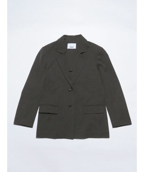 VEQUM（VEQUM）の「【VEQUM】OVER BOXY JACKET（テーラードジャケット・レディース・ベージュ/グレー・FREE）」の5枚目の写真