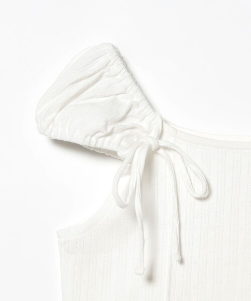 Ray BEAMS（レイビームス）の「ハリヌキ テレコ フレンチ パフスリーブ Tシャツ（Tシャツ/カットソー・レディース・サックスブルー/ホワイト・ONE SIZE）」の13枚目の写真