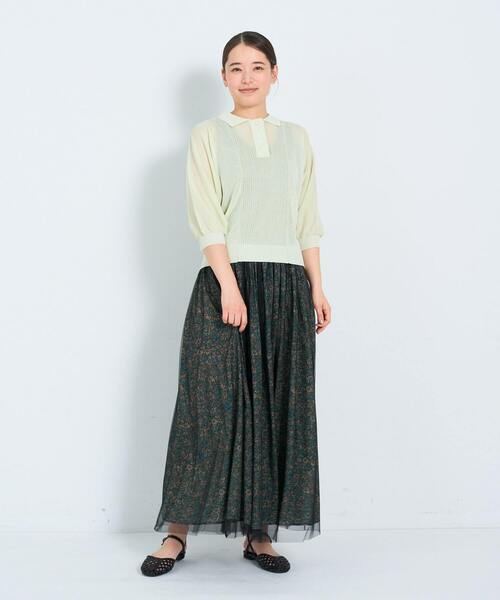 ADIEU TRISTESSE（アデュートリステス）の「KOYORI ポロニット（ニット/セーター・レディース・ライトグレー/ミント/ブラック・FREE）」の14枚目の写真