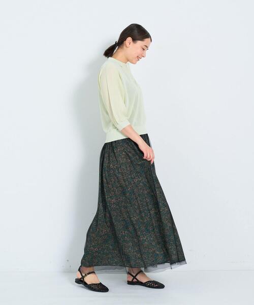 ADIEU TRISTESSE（アデュートリステス）の「KOYORI ポロニット（ニット/セーター・レディース・ライトグレー/ミント/ブラック・FREE）」の15枚目の写真