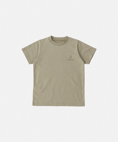 Gramicci（グラミチ）の「KIDS ONE POINT LOGO TEE｜キッズワンポイントロゴTシャツ（Tシャツ/カットソー・キッズ・ブラック/マスタード/ホワイト/カーキ・130/120/100/110）」の3枚目の写真