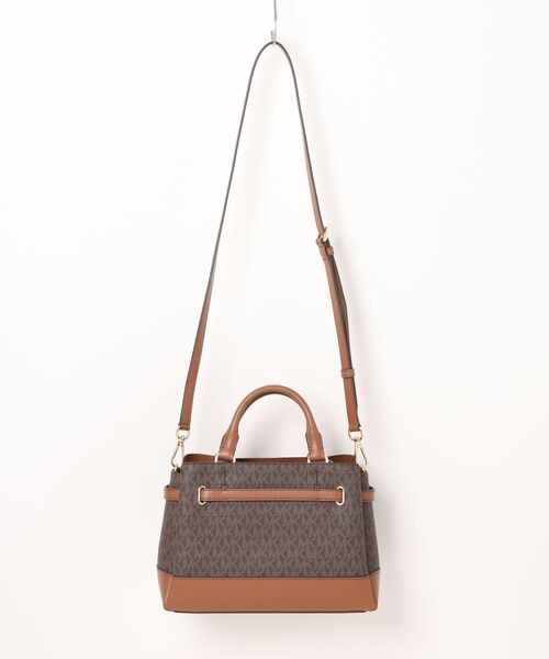 MICHAEL KORS（マイケルコース）の「REED センタージップ ベルテッド サッチェル スモール - MKシグネチャー（ハンドバッグ・レディース・ブラウン・FREE）」の2枚目の写真