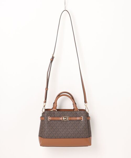 MICHAEL KORS（マイケルコース）の「REED センタージップ ベルテッド サッチェル スモール - MKシグネチャー（ハンドバッグ・レディース・ブラウン・FREE）」の6枚目の写真