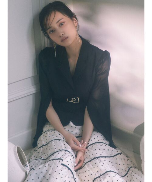 RESEXXY（リゼクシー）の「ドットティアードフレアスカート（スカート・レディース・ブラック/ホワイト/ピンク・FREE）」の11枚目の写真