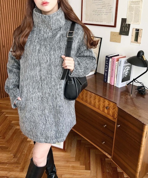 スズメ様■新品■【IRENE】シャギーマキシコート/フラミンゴ/フリーサイズ スズメ様□新品□【IRENE】シャギーマキシコート/フラミンゴ