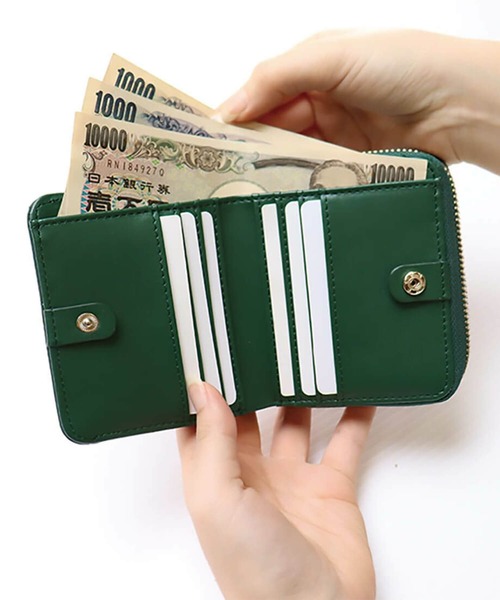 BARCOS（バルコス）の「【BARCOS/バルコス】GLウォレット 蛇腹式折財布＜リトルノ コンパクト＞（財布・レディース・イエロー/グリーン/ブラック・ONE SIZE）」の9枚目の写真