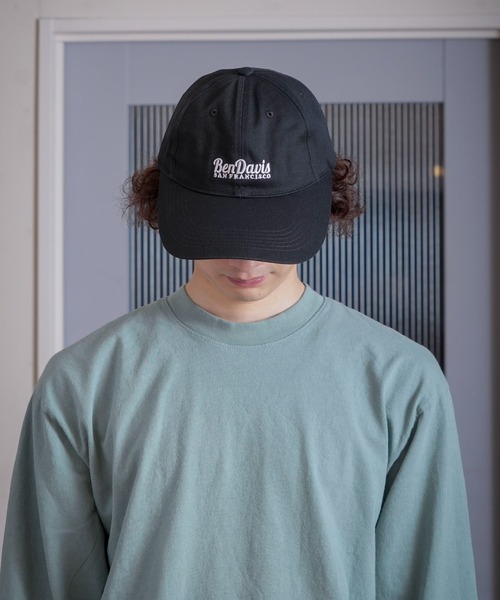 BEN DAVIS(ベンデイビス)の「【BEN DAVIS/ベンデイビス】【つば広・小顔効果】ワイドブリムキャップ UVカット対応 紫外線対策 刺繍ロゴ(キャップ・メンズ・ブラック/ベージュ・FREE)」の1枚目の写真