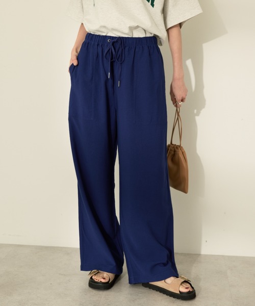 AMERICAN HOLIC(アメリカンホリック)の「接触冷感ベイカーリラックスパンツ(その他パンツ・レディース・ベージュ/ピンク/ブラック/ブルー系その他6/その他6・S/M/L)」の4枚目の写真