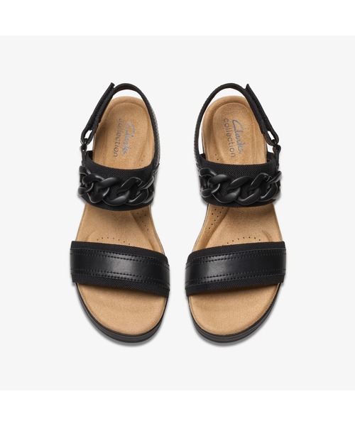 Wrenly Eve / レンリーイヴ（ブラック/ブラック）（サンダル）｜Clarks