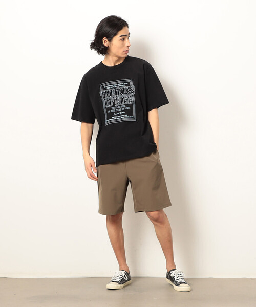 Purple&Yellow(パープルアンドイエロー)の「メッセージ刺繍 半袖Tシャツ(Tシャツ/カットソー・メンズ・ベージュ/ホワイト/ブラック/レッド・SMALL/LARGE/MEDIUM)」の13枚目の写真