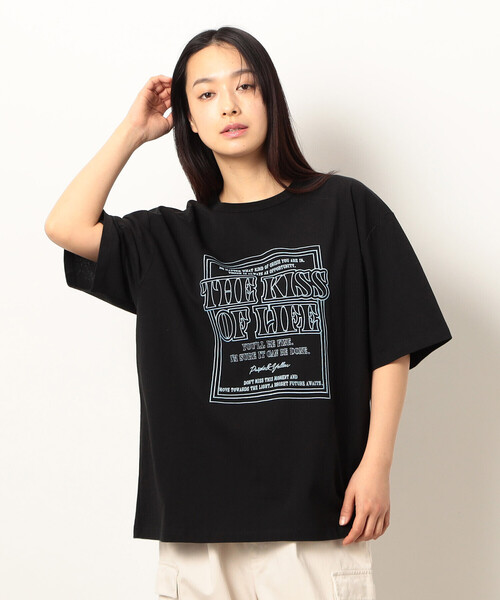 Purple&Yellow(パープルアンドイエロー)の「メッセージ刺繍 半袖Tシャツ(Tシャツ/カットソー・メンズ・ベージュ/ホワイト/ブラック/レッド・SMALL/LARGE/MEDIUM)」の18枚目の写真