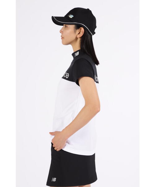 new balance 半袖 モックネック　プルオーバー ヘリンボーン　レース UVカット 防透性 半袖 モックネック プルオーバー (MENS) | new