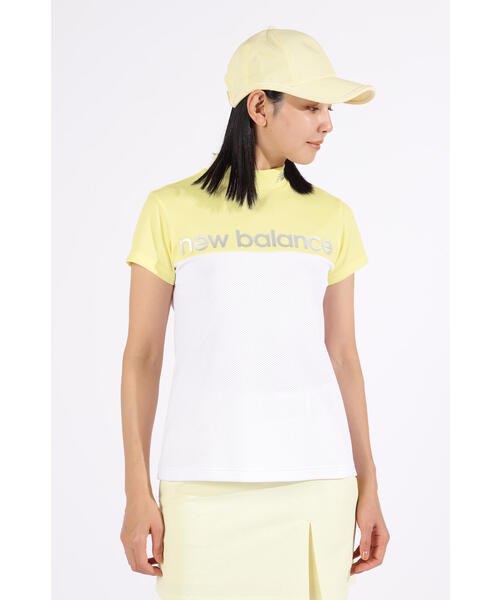 セール】【new balance golf】バイカラー 半袖 モックネック